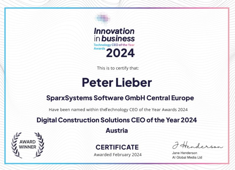 Feb24118_Peter Lieber_Sparxsystems Software GmbH_Certificate